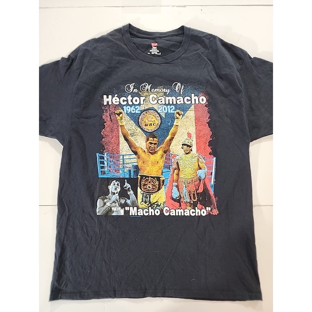Hector Macho Camacho Memorial Shirt XL Double Sided WBC Record Graphic Tee Hanes